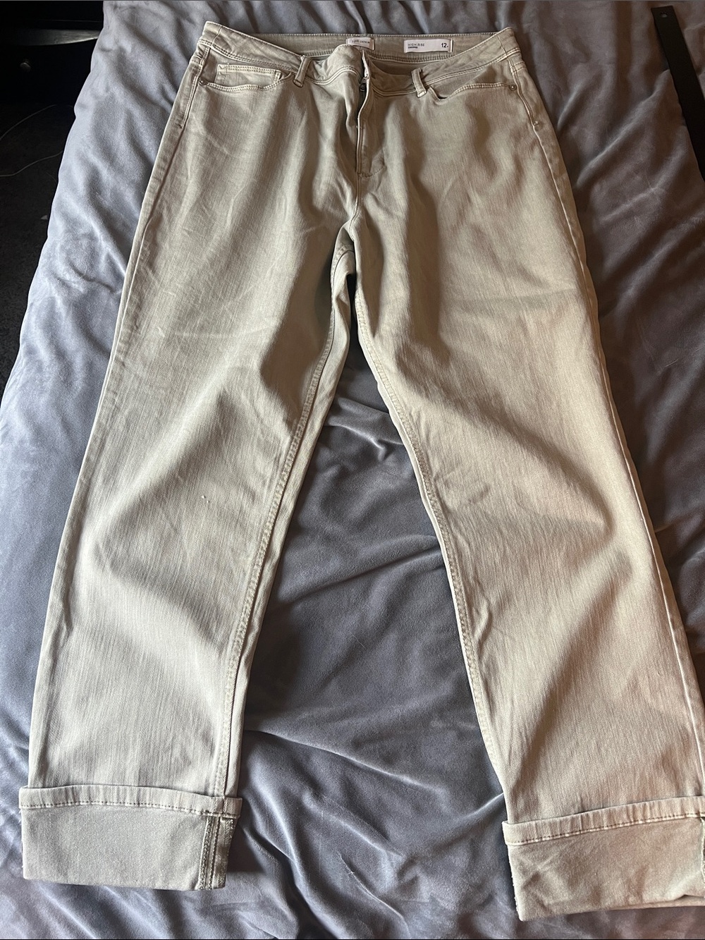 J. Jill Cropped Ankle Pants in olive green